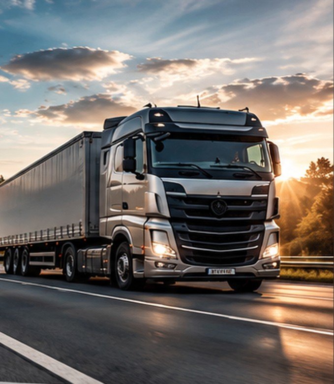 Caminhão Impactus Transportes na rodovia