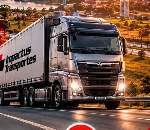 Carreta Impactus em rodovia